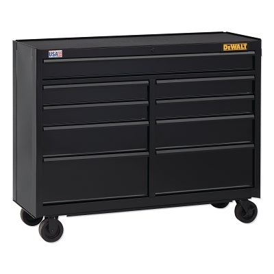 Gabinete de herramientas con ruedas serie 700, 26" de ancho, 6 cajones, negro