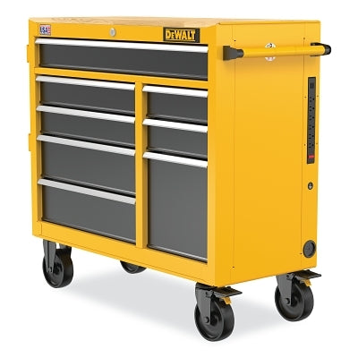 Mobile workstation, 52 inches wide, 8 drawers