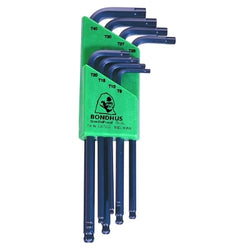 BallStar™ L-shaped wrench sets, 8 per holder, ball end Torx