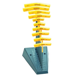 Balldriver T-Handle Hex Key Sets, 8 per Pack, Hex Ball End, Metric System