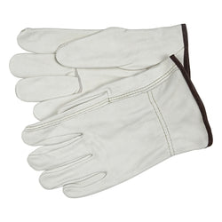 Industrial quality unlined full grain cowhide driver's gloves, size 3XL, beige, supplier pack
