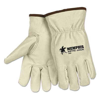 Guantes Artic Jack®, extragrandes, de tela beige, azul, rojo y negro