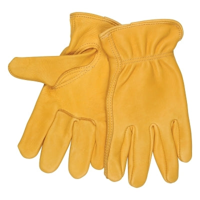 Regular size small deerskin driving gloves, gold