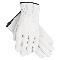 Premium full-grain goatskin driving gloves, 3601, extra large, unlined, white