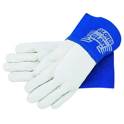 Guantes de soldadura de cuero Blue Beast, con CutPro®, talla extragrande, azul/blanco, puño de 4,5 pulgadas