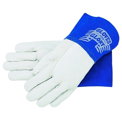 Guantes de soldadura de cuero Blue Beast, con CutPro®, extragrandes, azul/blanco, puño de 4,5 pulgadas