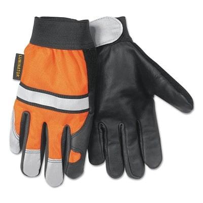 Luminator multipurpose gloves, black/silver/orange, medium size
