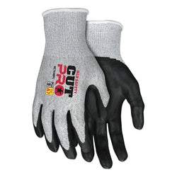 CutPro® 92743BP HyperMax® 13 Gauge Bipolymer Coated Gloves, Medium, Salt &amp; Pepper/Black, Retail Pack