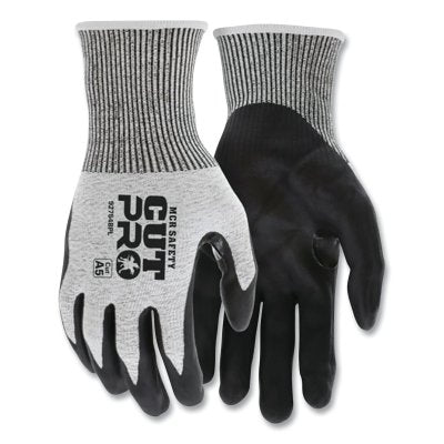 Guantes CutPro® 92754BP HyperMax® de calibre 13 con revestimiento de PU, bipolímero, extragrandes, color sal y pimienta/negro, paquete de venta