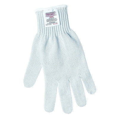 Rope gloves, large, knitted cuffs, stainless steel/nylon