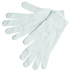 Multipurpose knitted gloves, medium size, knitted cuffs, regular weight, natural color