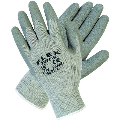 Guantes Flex Tuff-II recubiertos de látex, grandes, gris/negro