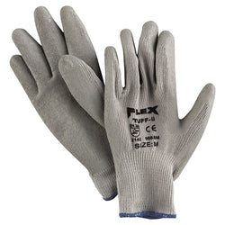 Flex Tuff® Latex Gloves, Small, Blue/White, Retail Pack