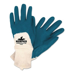 Predalite® Nitrile Coated Gloves, 9780 VP, Palm and Knuckle Coated, Large, Blue/White