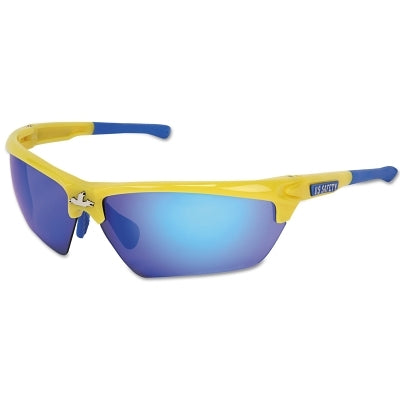 Dominator® DM3 Safety Glasses, Black Mirror Polarized Lenses, Duramass®, Black Polycarbonate/TPR
