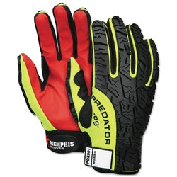 Predator multitasking gloves, medium size, synthetic leather, high-visibility black/yellow