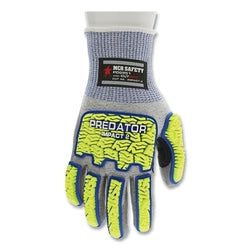 Guantes de trabajo mecánico Predator®, HyperMax®/Poliuretano/Banda de rodadura PD6, talla pequeña, tejido/revestimiento gris