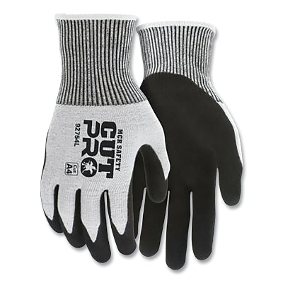 Guantes de nitrilo de doble capa CutPro® 92754 HyperMax™ de calibre 13, grandes, color sal y pimienta/negro, paquete de venta