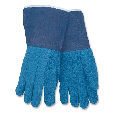 Hotline Heat Resistant Gloves, Plush, Blue, Large, Retail Pack