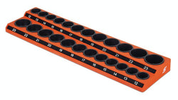 Soporte de dado magnético SAE/métrico con accionamiento de 1/2" (naranja)