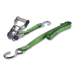 Amarre de trinquete cromado, 16 pies x 1-1/4 pulg., ganchos en J