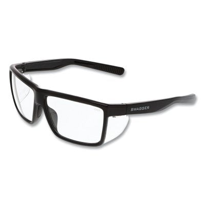 Gafas de seguridad Swagger® serie SR2, lentes/Fr de policarbonato, revestimiento duro Duramass®, marco color carbón, lentes polarizadas de espejo verde