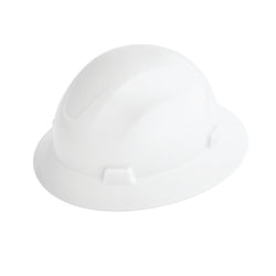 Casco de seguridad de ala completa con y sin ventilación, serie Advantage, de 4 puntos, con marcado rápido, sin ventilación, amarillo