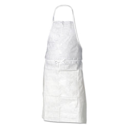 Breathable A20 apron for protection against particles, 71 x 101 cm, white