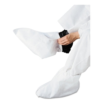Cubrepiés transpirable A20 para protección contra partículas, 33 cm de alto, universal, blanco