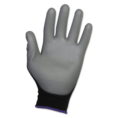 Polyurethane-coated nylon gloves G40, size 8, black/grey