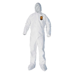 A40 liquid and particle protective coverall, with front zipper, white, medium size