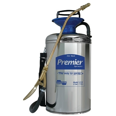 Premier Series Pro Stainless Steel Sprayer, 2 Gallon, 12-Inch Extension, 42-Inch Hose