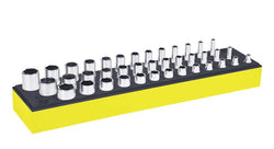 Juego de dados SAE con cuadro de 39 piezas con cuadro de 1/4" y organización PRO-FI™ (1/8–5/8") (alta visibilidad)