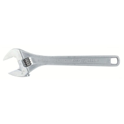 Llave inglesa ajustable, 20,3 cm de largo, apertura de 3 cm, cromada.