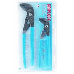 Griplock Tongue and Groove Pliers Set, 10 and 12 Inch Lengths, Hex Jaw