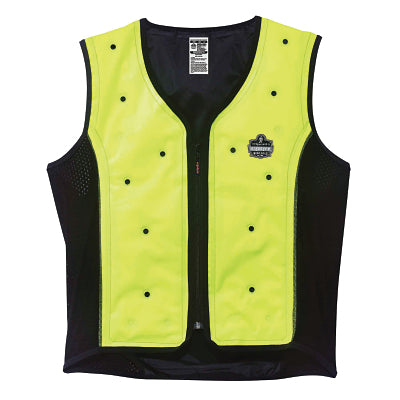 Chaleco de enfriamiento evaporativo seco Chill-Its® 6685 Premium, talla 3XL, color negro/lima