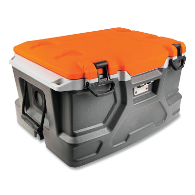Chill-Its® Rigid Industrial Refrigerator, 48 Quarts, Orange/Gray