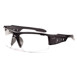 Gafas de seguridad/gafas de sol Skullerz® Dagr, lentes de policarbonato ahumado, resistentes a rayones y rayos UV, montura de nailon negro