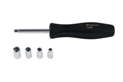 Juego de dados de servicio general poco profundos de 6 puntos con accionamiento de 1/8" de 5 piezas