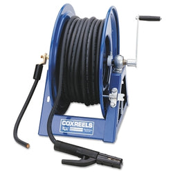 Carrete de soldadura de gran capacidad, 3/8" de diámetro interior, 2/3" de diámetro exterior, 150 pies, manguera doble con manivela