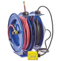 Carretes de manguera de aire accionados por resorte de la serie C, 3/8 pulg. x 50 pies, 12 AWG