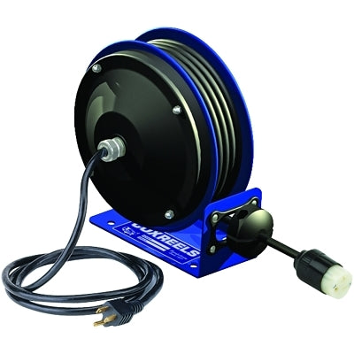 Carretes de cable de alimentación serie PC10, 12/3 AWG, 20 A, 30 pies, receptáculo de caja cuádruple