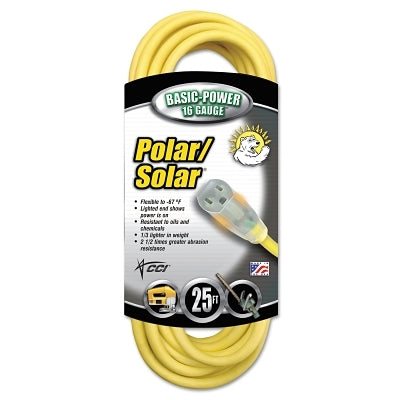 Cable de extensión Polar/Solar®, 15 m, 1 toma, amarillo