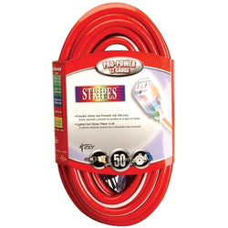 Cable de extensión Stripes®, 30,5 m, 1 tomacorriente, rojo/blanco/azul