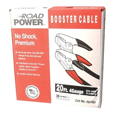 Reinforcement cables, 2/1 AWG, 20 feet, black