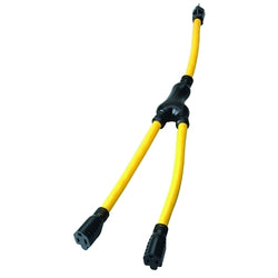 Adaptadores, adaptador en Y, 2 salidas, 3 1/2 pulg., amarillo
