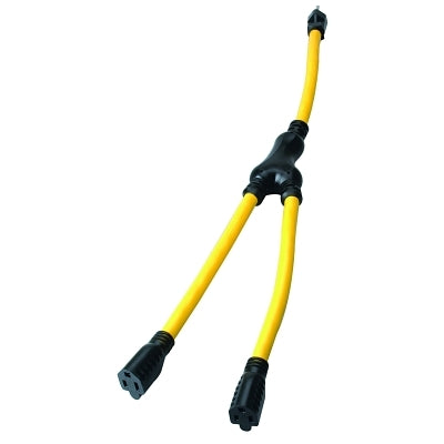 Adaptadores, adaptador en Y, 2 salidas, 3 1/2 pulg., amarillo