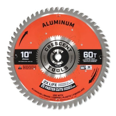 Hoja de sierra circular de aluminio, eje de 5/8 pulg. de diámetro, 84 dientes, hoja de 10 pulg. de diámetro, tamaño mediano, 5 unidades por paquete