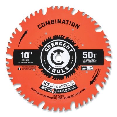 Hoja de sierra circular combinada, eje de 1 pulg. de diámetro, 60 dientes, hoja de 12 pulg. de diámetro, 5 unidades por paquete