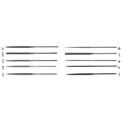 Limas de aguja cuadradas, 2 cortes, 6 1/4 pulgadas